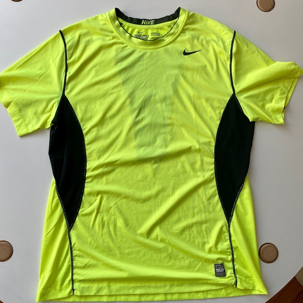 Nike Pro Combat Neon Workout Shirt